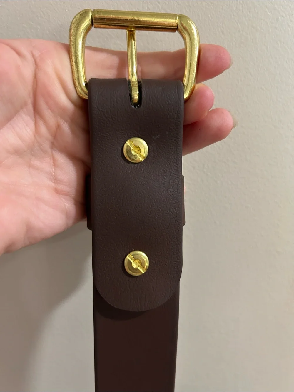 Over Under Brown Leather Belt 42 Single Shot Shell Brass Buckle USA Made